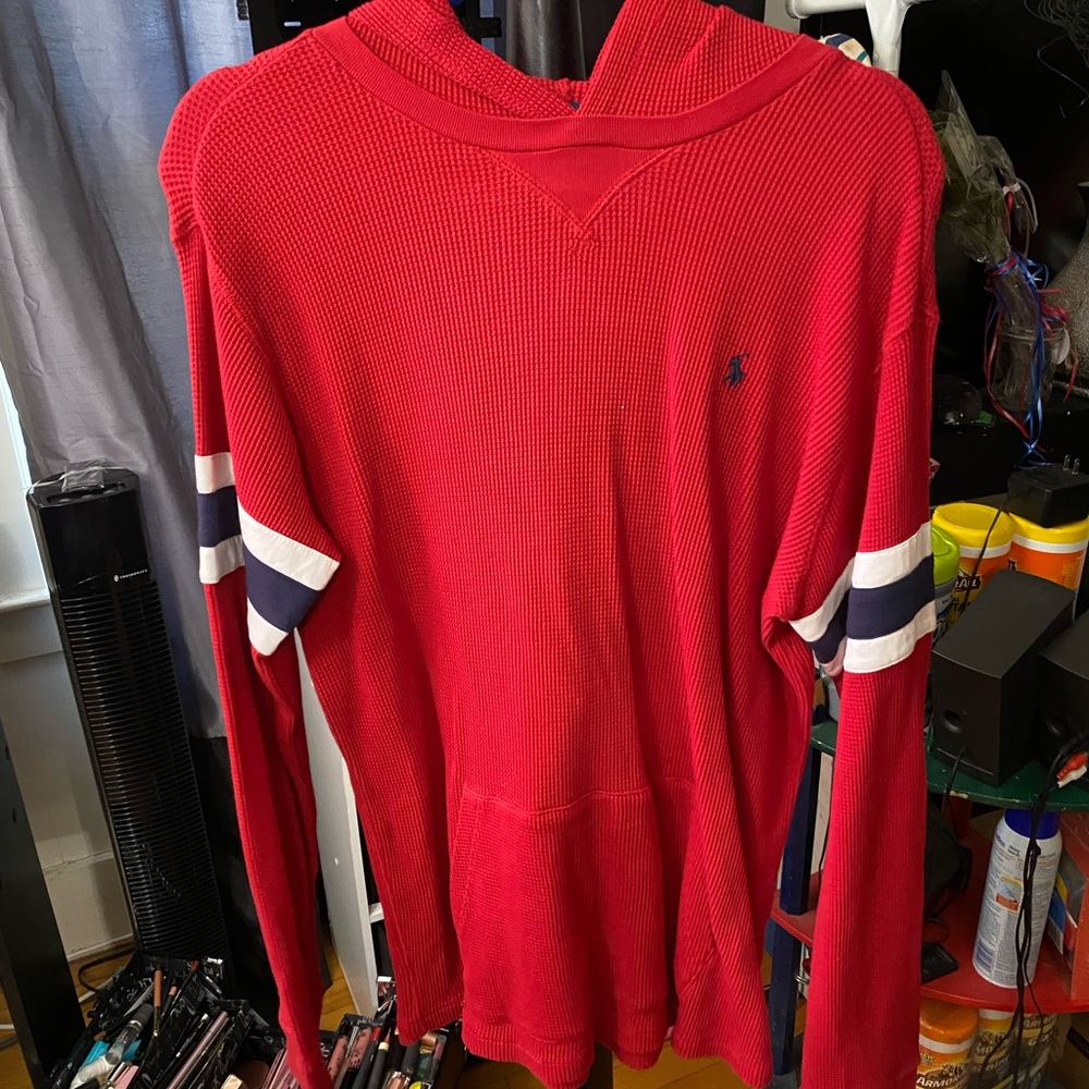 Ralph Lauren waffle hooded shirt size 18-20